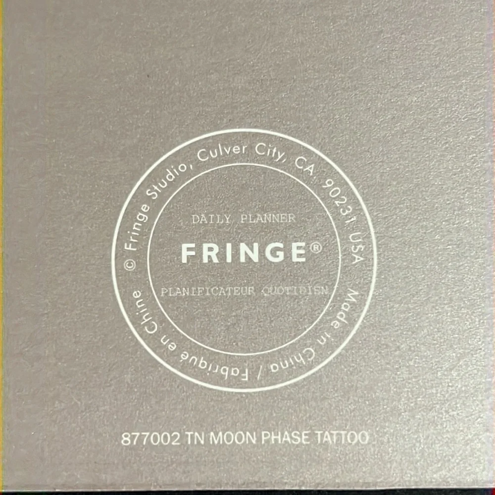 moon phase: rose gold on vegan leather NON-dated daily planner-spiral bound-NWT